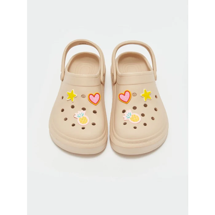 LCW STEPS Bej Baskılı Kadın Plaj Sandaleti