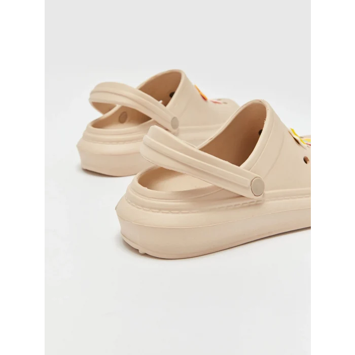 LCW STEPS Bej Baskılı Kadın Plaj Sandaleti