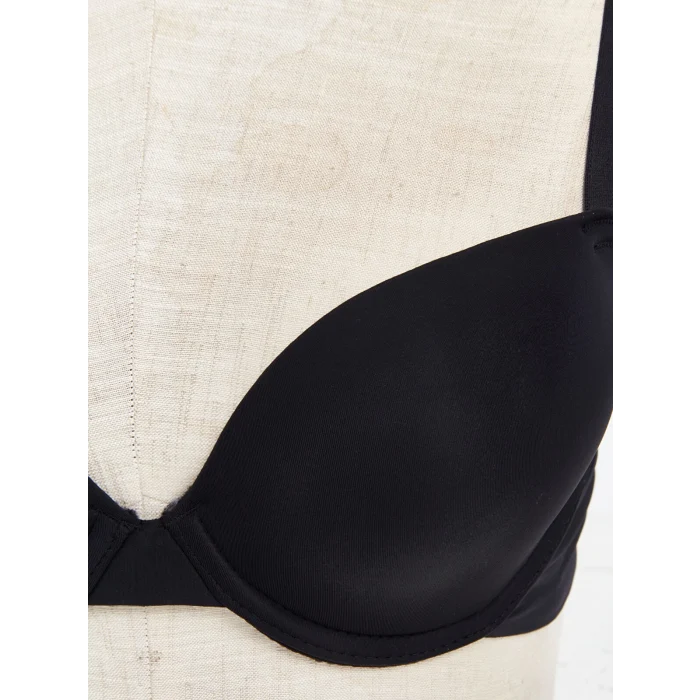 LCW DREAM Siyah Balenli Dolgusuz Düz Tişört Sütyen