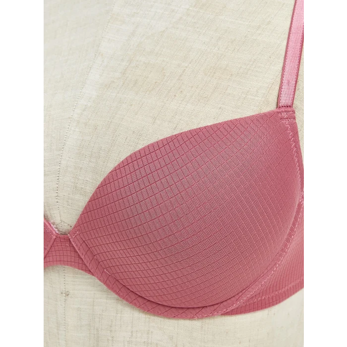 LCW DREAM Pembe Balenli Yarım Dolgulu Düz Tişört Sütyen