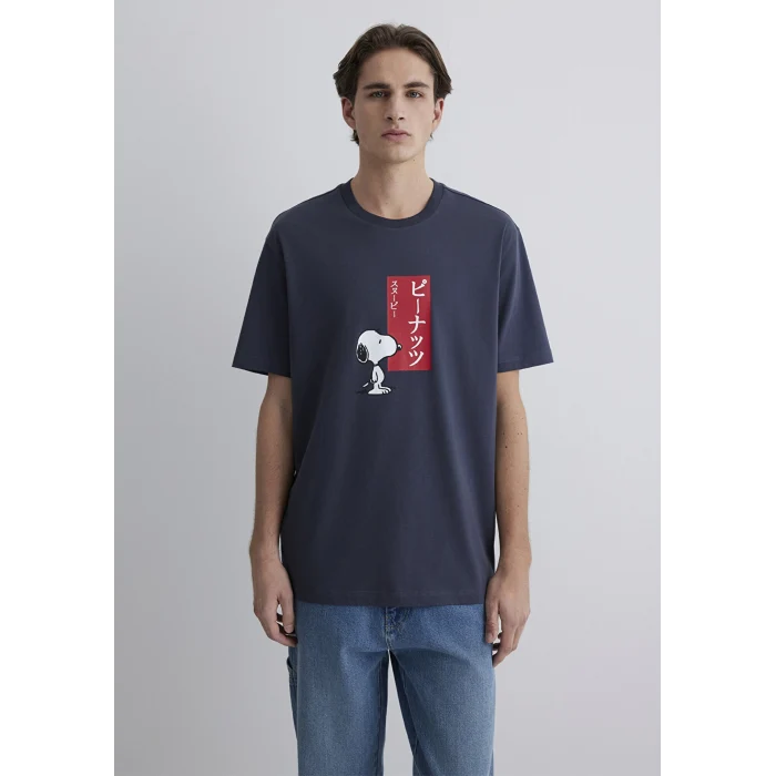 Mavi 0612660-70726 Peanuts Baskılı Mavi Tişört