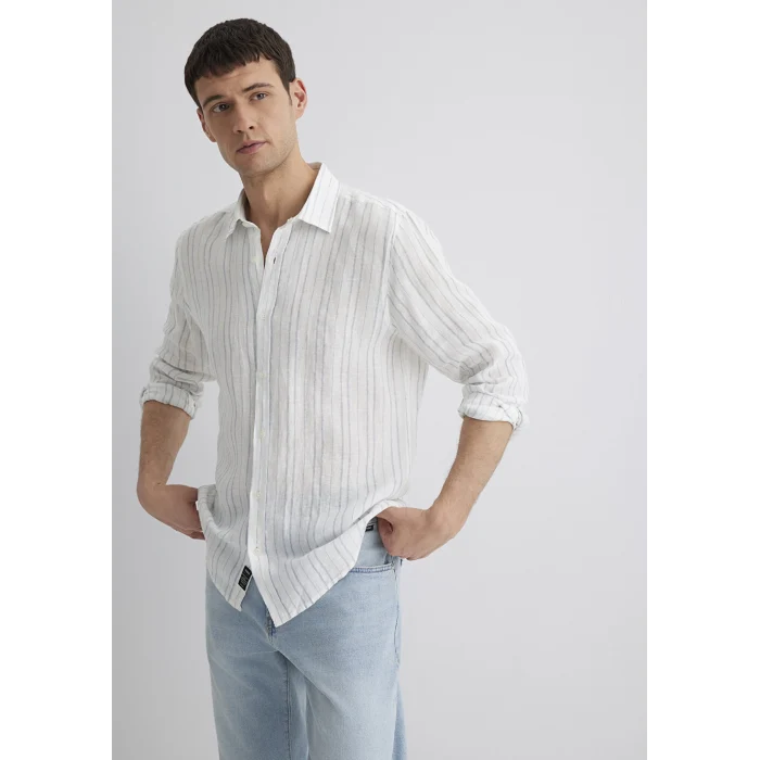 Mavi 0211525-89288 Çizgili Mavi Gömlek