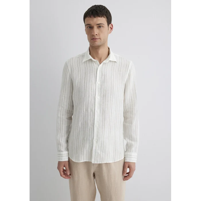 Mavi 0211525-71481 Çizgili Yeşil Gömlek