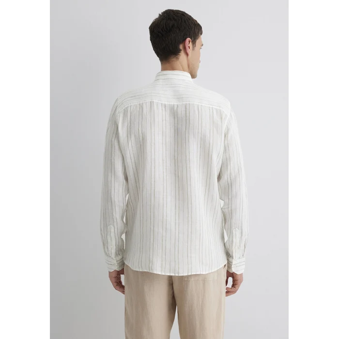 Mavi 0211525-71481 Çizgili Yeşil Gömlek