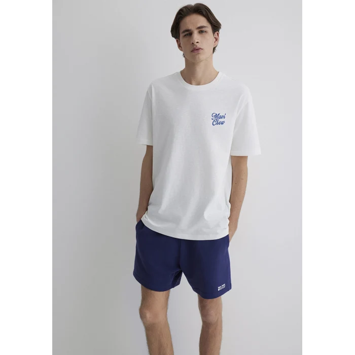 Mavi 0612667-70057 Mavi Crew Baskılı Ekru Tişört