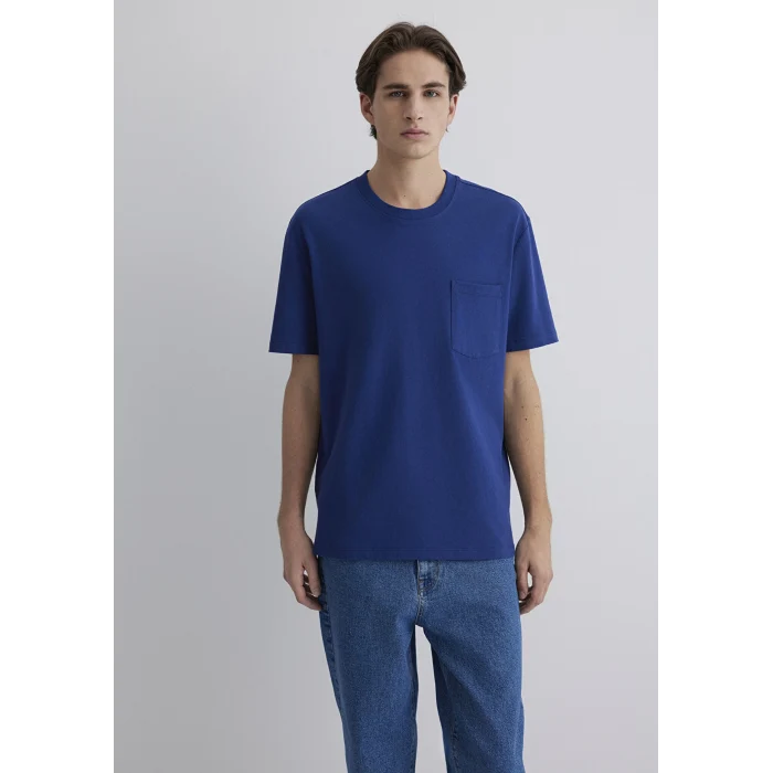 Mavi 066248-70722 Cep Detaylı Mavi Basic Tişört
