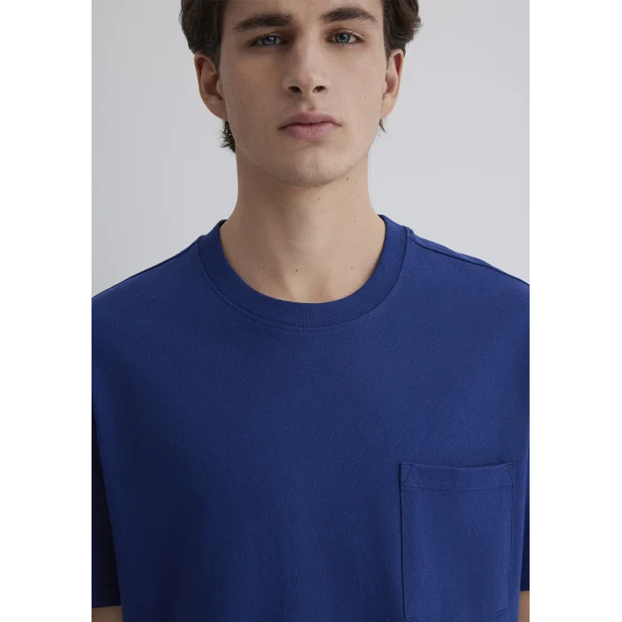 Mavi 066248-70722 Cep Detaylı Mavi Basic Tişört