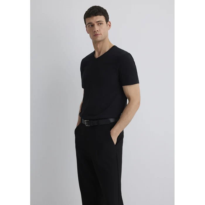 Mavi 065586-900 Siyah Basic V Yaka Tişört