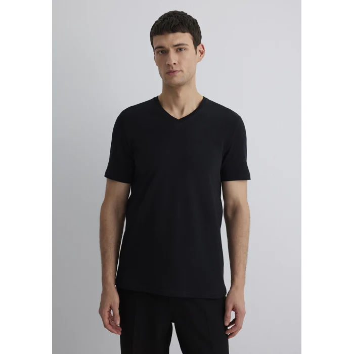 Mavi 065586-900 Siyah Basic V Yaka Tişört