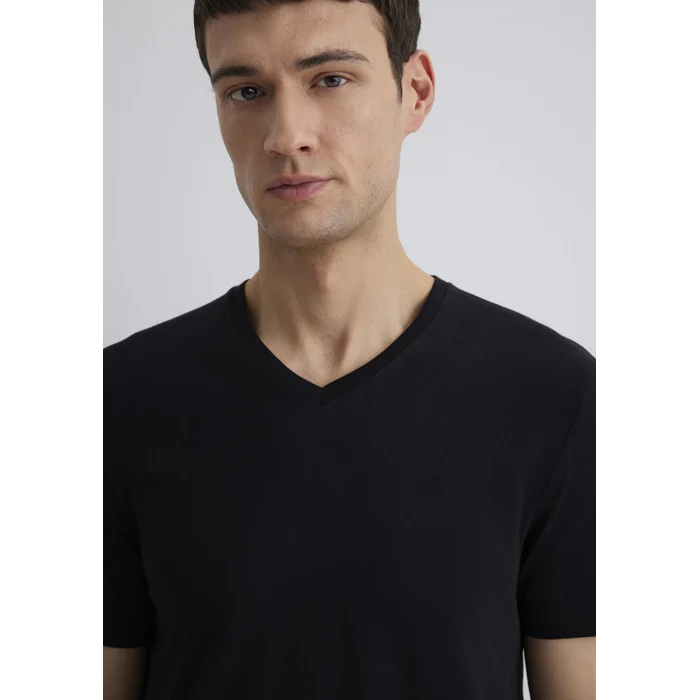 Mavi 065586-900 Siyah Basic V Yaka Tişört