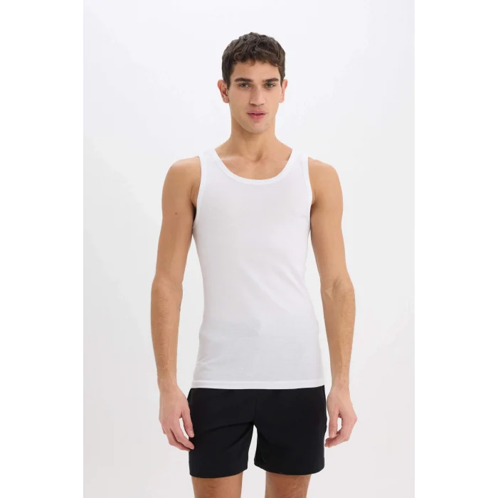 Defacto Y9056 Siyah Slim Fit Dar Kesim Ribana 2li Atlet