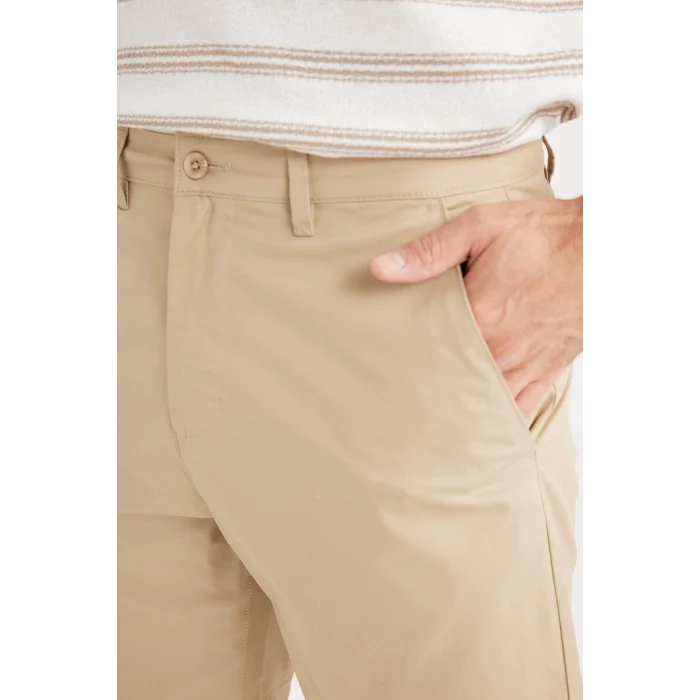Defacto C7684 Bej %100 Pamuk Regular Fit Gabardin Bermuda Şort