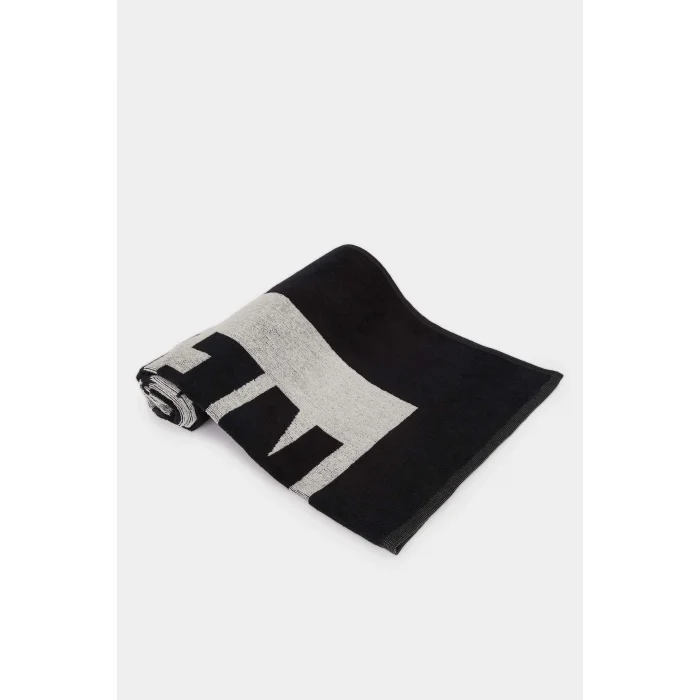 Defacto W8339 Siyah Erkek Pamuklu Plaj Havlusu