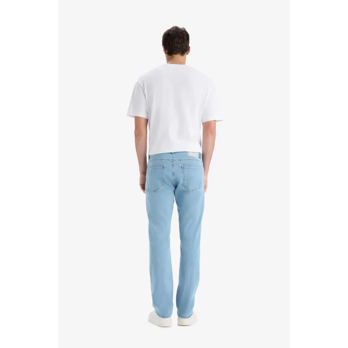 Defacto E7268 Mavi Sergio Regular Fit Normal Kalıp Normal Bel Boru Paça Jean Pantolon