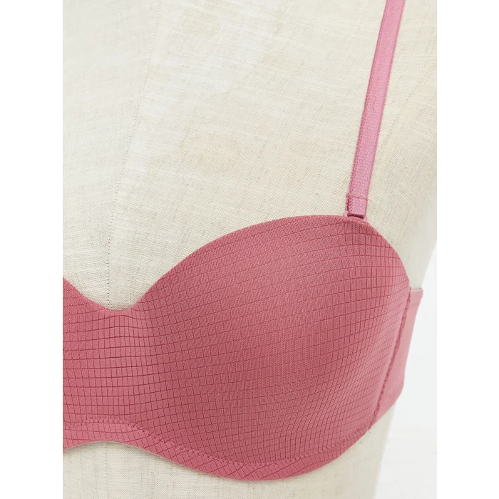 LCW DREAM Pembe Balenli Dolgusuz Düz Straplez Sütyen