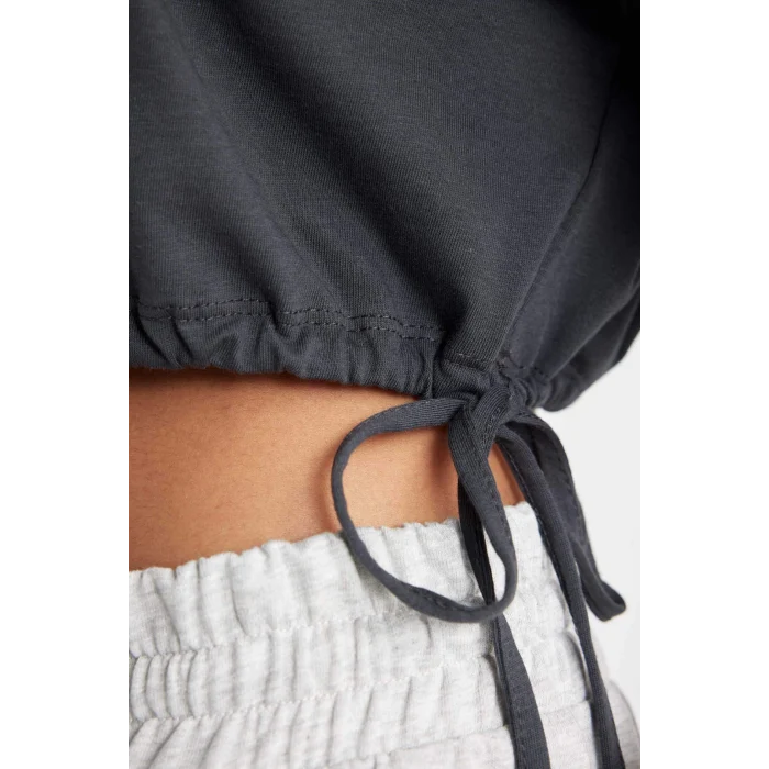 Defacto C6311 Antrasit DeFactoFit NBA Chicago Bulls Bisiklet Yaka Kısa Kollu Tişört