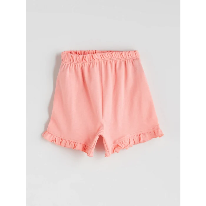 LCW baby Beyaz Meyve Baskılı Kız Bebek Tişört ve Şort 2li