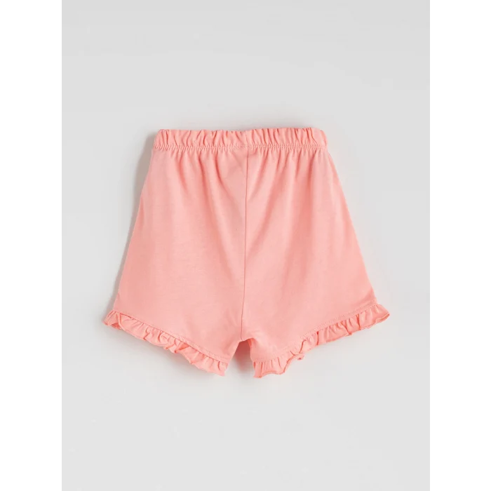 LCW baby Beyaz Meyve Baskılı Kız Bebek Tişört ve Şort 2li