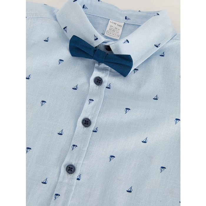 LCW baby Beyaz Kısa Kollu Baskılı Erkek Bebek 4lü Takım