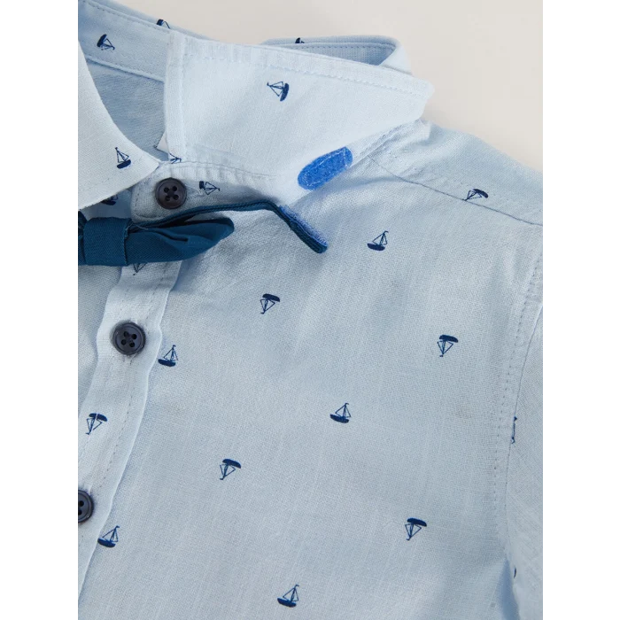 LCW baby Beyaz Kısa Kollu Baskılı Erkek Bebek 4lü Takım