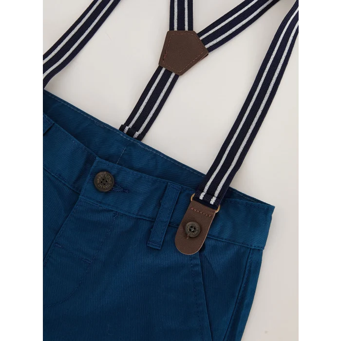 LCW baby Beyaz Kısa Kollu Baskılı Erkek Bebek 4lü Takım