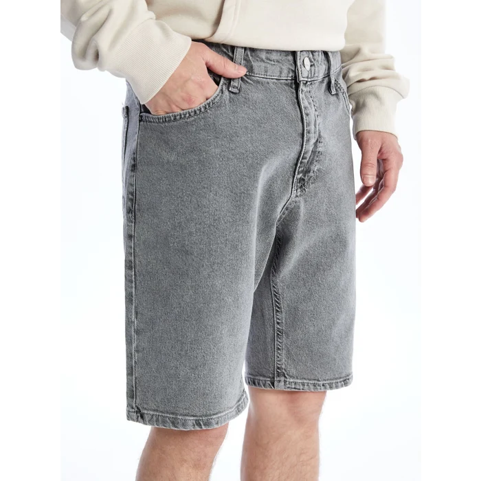 XSIDE Antrasit Standart Kalıp Erkek Jean Şort