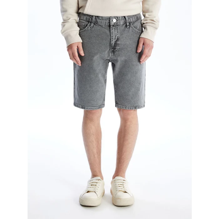 XSIDE Antrasit Standart Kalıp Erkek Jean Şort