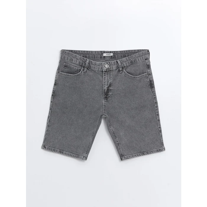 XSIDE Antrasit Standart Kalıp Erkek Jean Şort