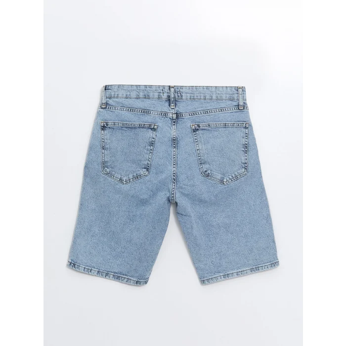 XSIDE Indigo Standart Kalıp Erkek Jean Şort