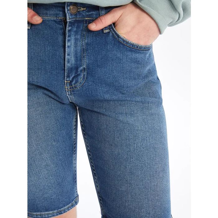 LCW Jeans Indigo Slim Fit Erkek Jean Şort