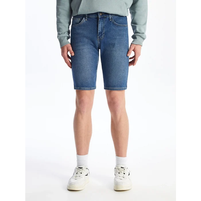 LCW Jeans Indigo Slim Fit Erkek Jean Şort