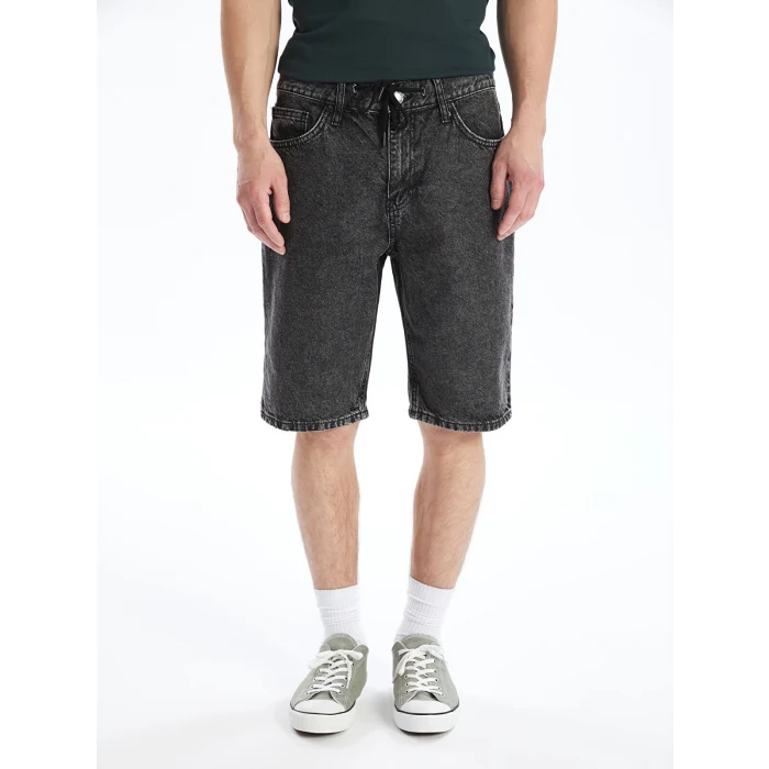 LCW Jeans Gri Standart Kalıp Erkek Jean Şort