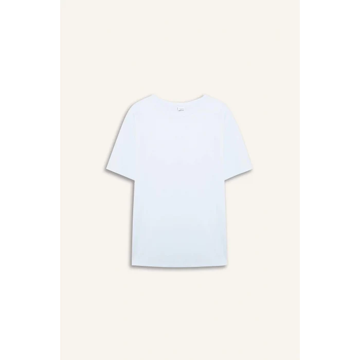 Defacto E3494 Mavi DeFactoFit Comfort Fit Bisiklet Yaka Sporcu Kısa Kollu Tişört