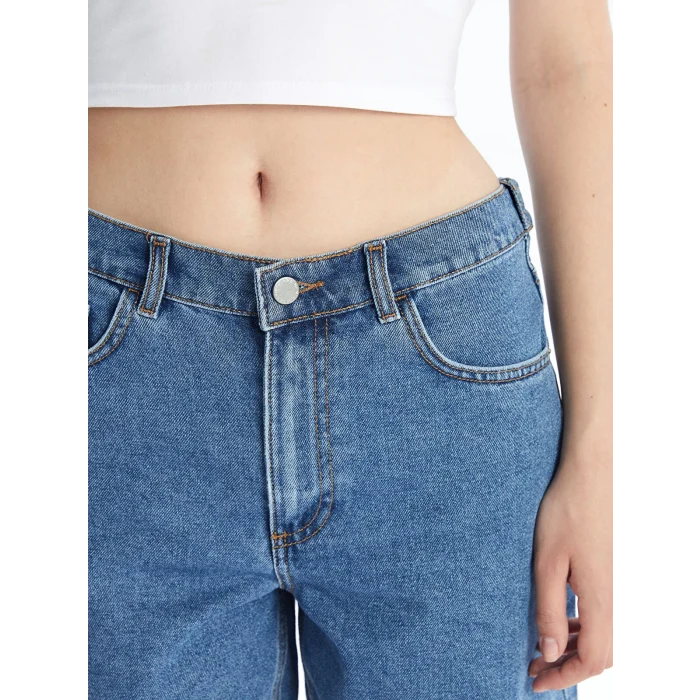 LCW Jeans Indigo Bermuda Fit Kadın Jean Şort