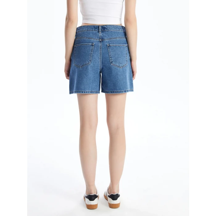 LCW Jeans Indigo Bermuda Fit Kadın Jean Şort
