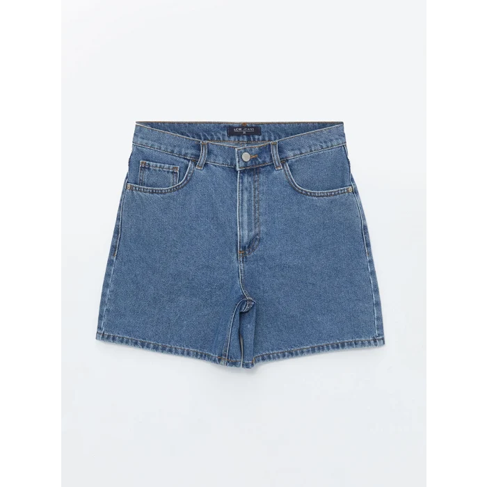 LCW Jeans Indigo Bermuda Fit Kadın Jean Şort