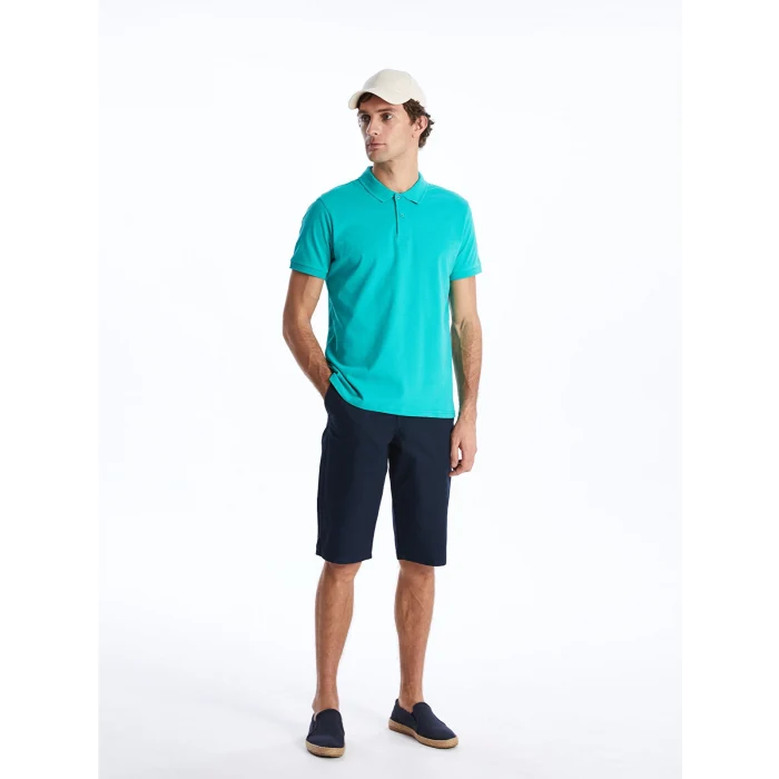 LCWAIKIKI Classic Lacivert Rahat Kalıp Gabardin Erkek Bermuda Şort