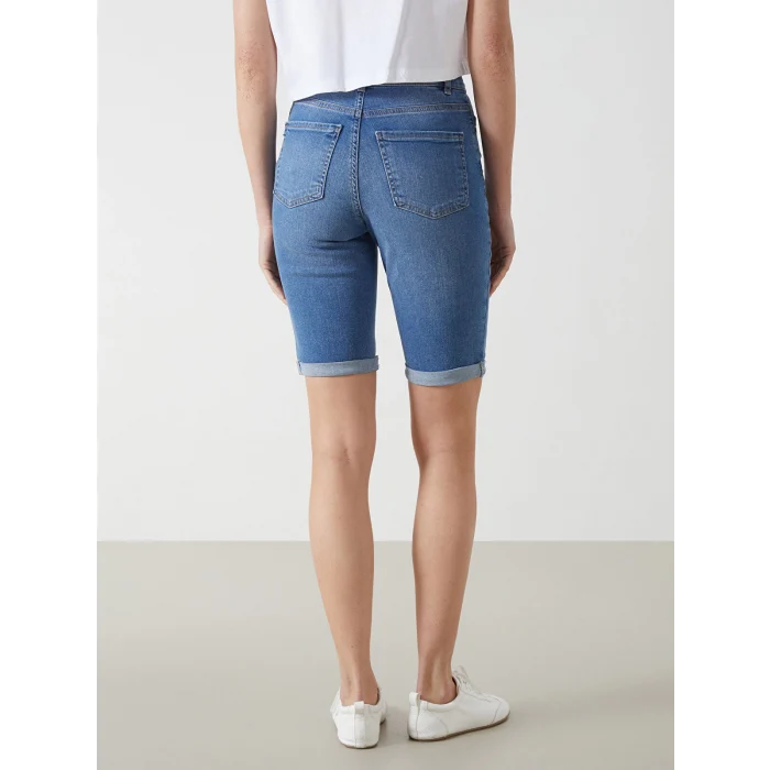 LCW Jeans Indigo Bermuda Fit Kadın Jean Şort