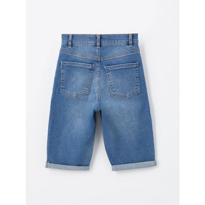 LCW Jeans Indigo Bermuda Fit Kadın Jean Şort