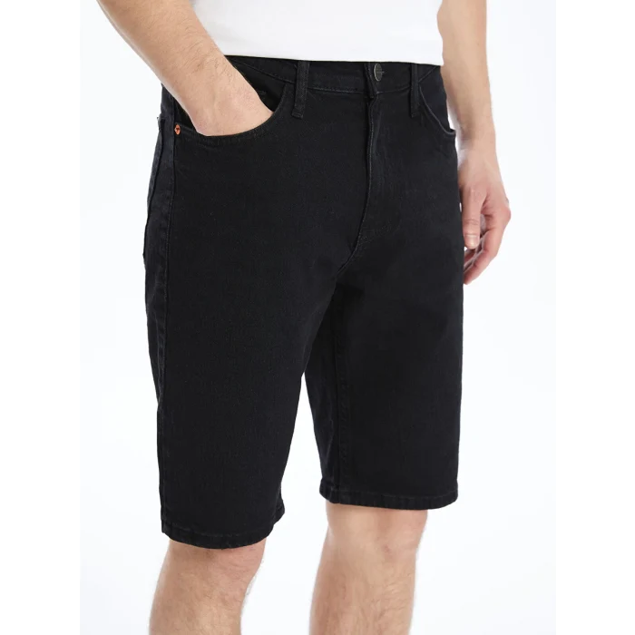 LCW Jeans Siyah Standart Kalıp Erkek Jean Şort