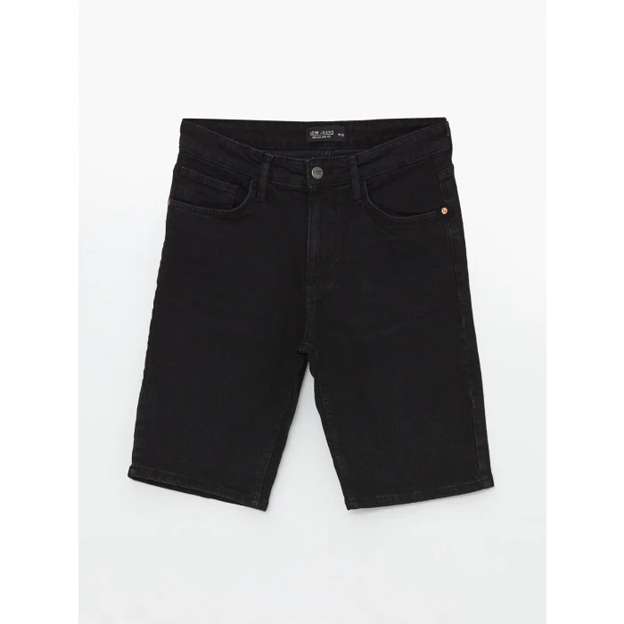 LCW Jeans Siyah Standart Kalıp Erkek Jean Şort