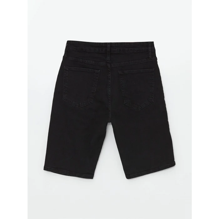 LCW Jeans Siyah Standart Kalıp Erkek Jean Şort