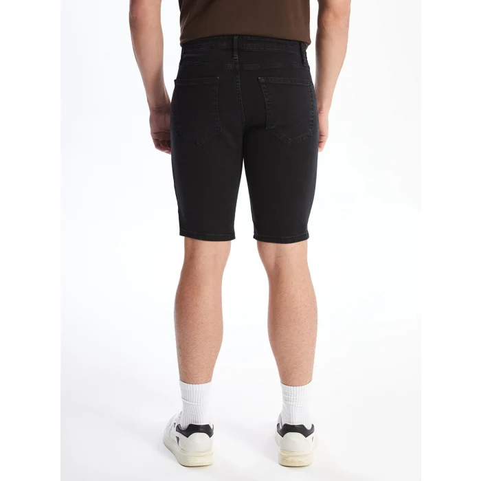 LCW Jeans Siyah Skinny Fit Erkek Jean Şort