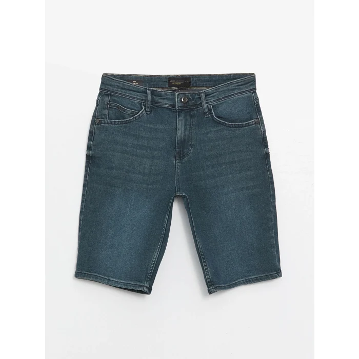 LCW Jeans Indigo Slim Fit Erkek Jean Şort