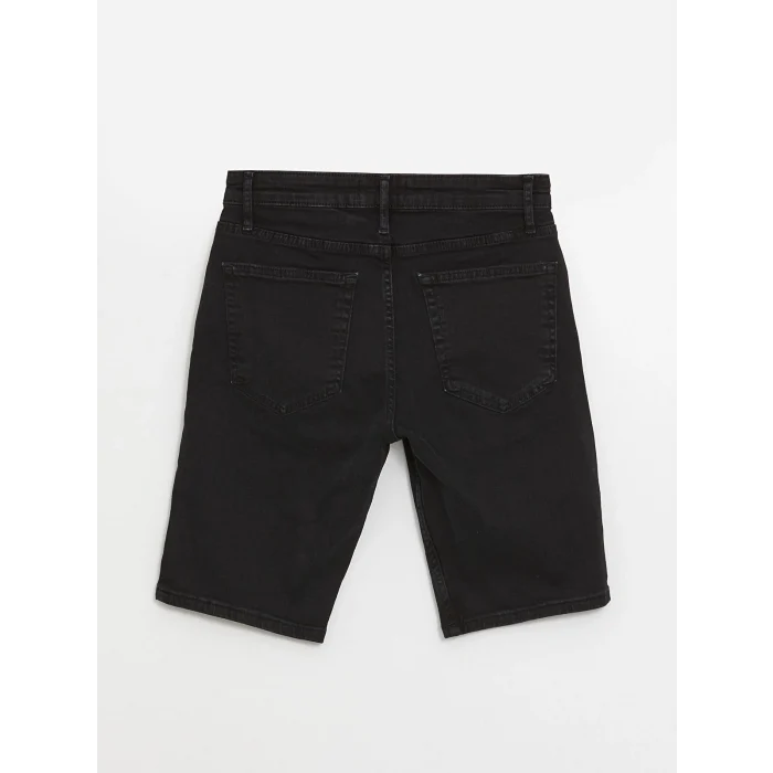 LCW Jeans Siyah Skinny Fit Erkek Jean Şort