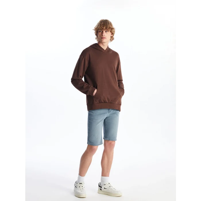 LCW Jeans Gri Slim Fit Erkek Jean Şort