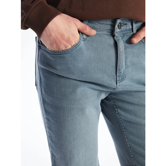 LCW Jeans Gri Slim Fit Erkek Jean Şort