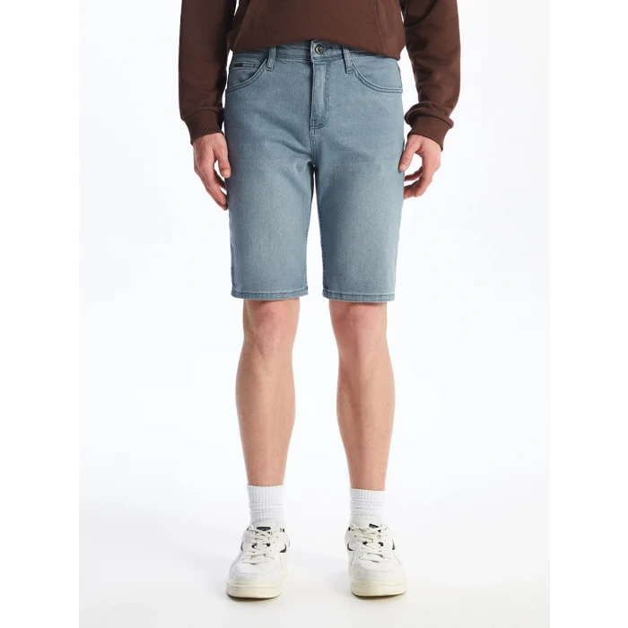 LCW Jeans Gri Slim Fit Erkek Jean Şort