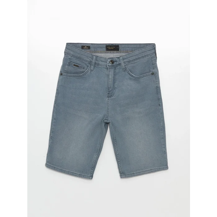 LCW Jeans Gri Slim Fit Erkek Jean Şort