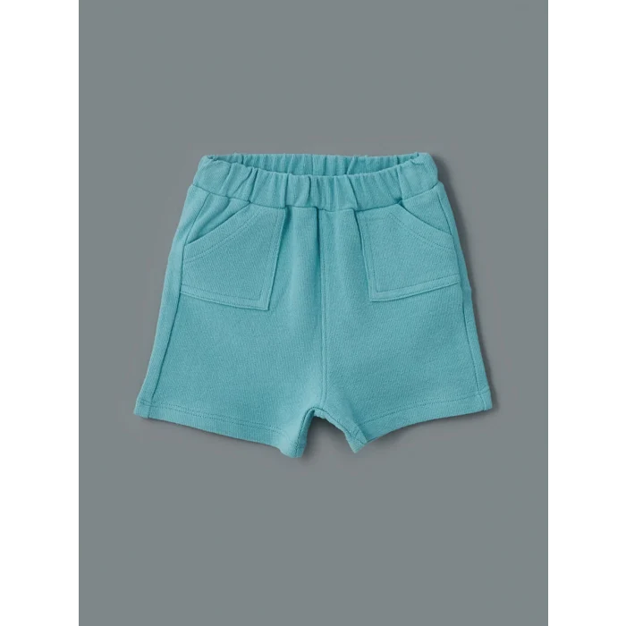 LCW baby Ekru Baskılı Erkek Bebek Tişört ve Şort 2li